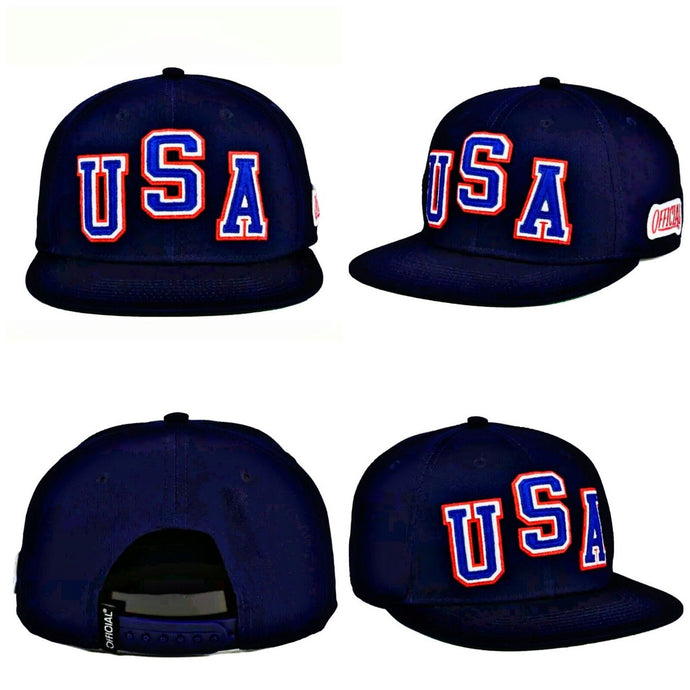 USA Official Brand Snapback Cap Navy
