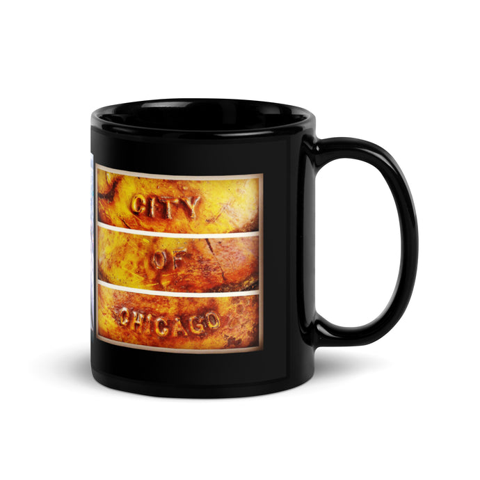 Tinfoil Chicago 3-Peat Black Glossy Mug
