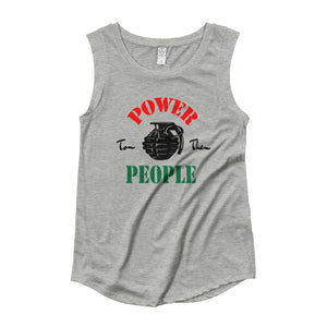 Tinfoil Power To The People Ladies’ Cap Sleeve T-Shirt