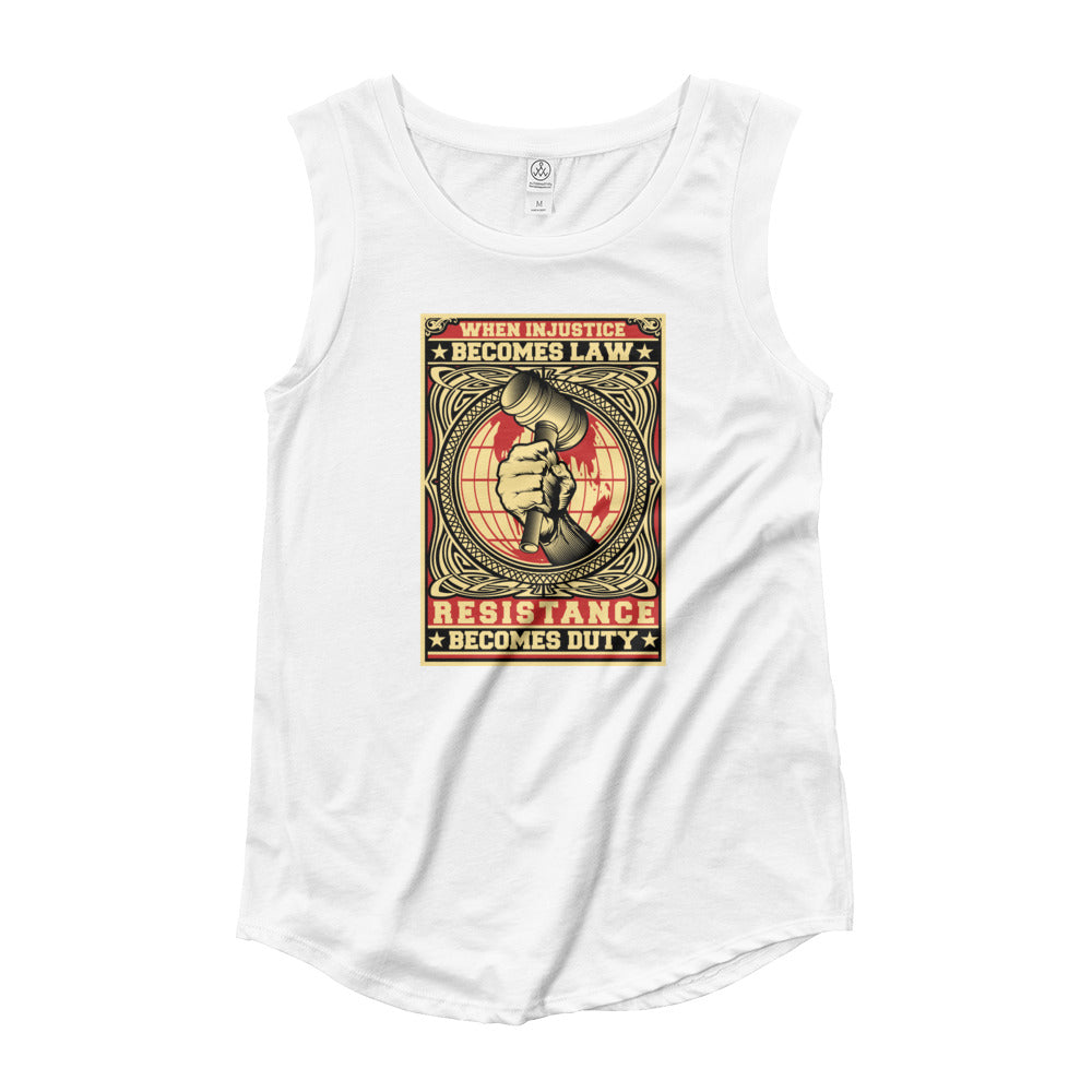 Tinfoil Ladies’ La Resistance Cap Sleeve T-Shirt