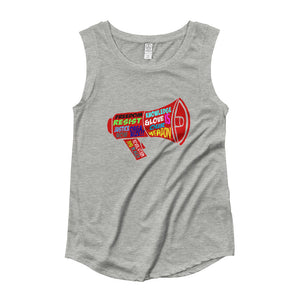 Tinfoil Ladies’ Megaphone Cap Sleeve T-Shirt