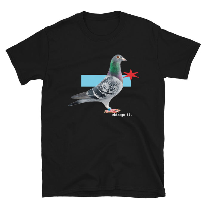 Tinfoil Chicago Pigeon Short-Sleeve Unisex T-Shirt