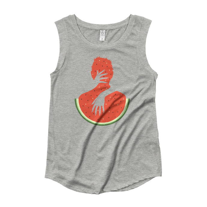 Tinfoil Ladies Melon Bird Cap Sleeve T-Shirt
