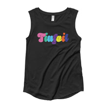 Tinfoil Ladies’ Tinfoil Candy Cap Sleeve T-Shirt
